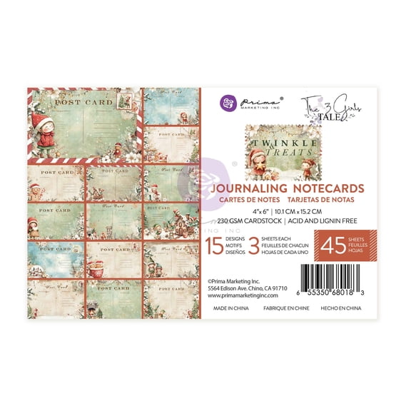 Prima Marketing Journaling Cards 4"X6" 45/Pkg-Twinkle & Treats