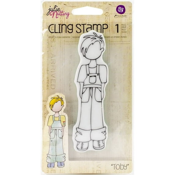 Prima Marketing Julie Nutting Mixed Media Cling Rubber Stamp-Toby