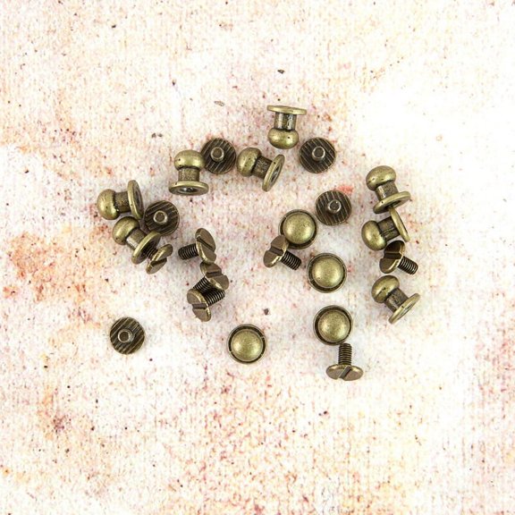 Prima Marketing Memory Hardware Embellishments-Metal Knobs .25" 12/Pkg