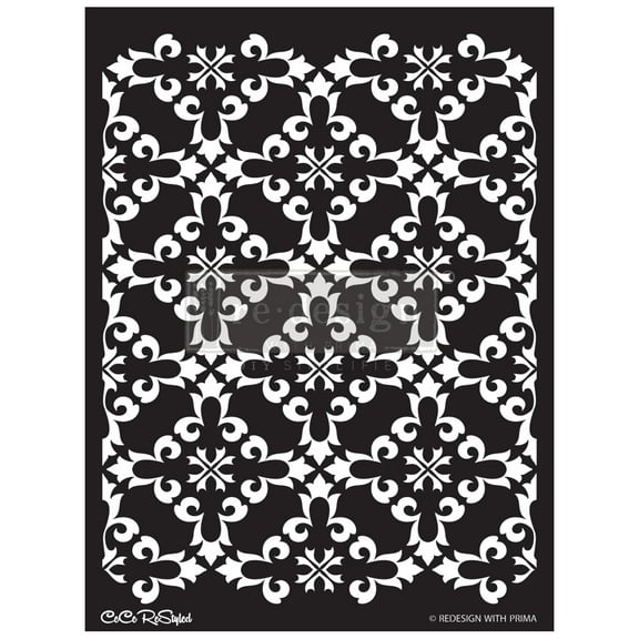 Prima Marketing Re-Design Decor Stencil 18"x25.5"-Cece Gothic Trellis