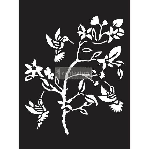 Prima Marketing Re-Design Decor Stencil 9"X12"-Hummingbird