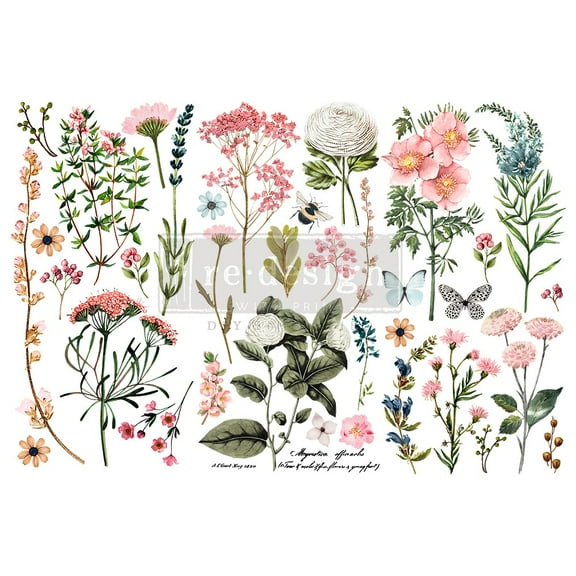 Prima Marketing Re-Design Decor Transfers 6"X12" 3/Sheets-Botanical Paradise