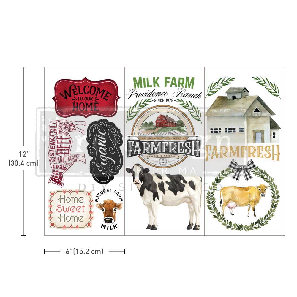Prima Marketing Re-Design Decor Transfers 6"X12" 3/Sheets-Home & Farm