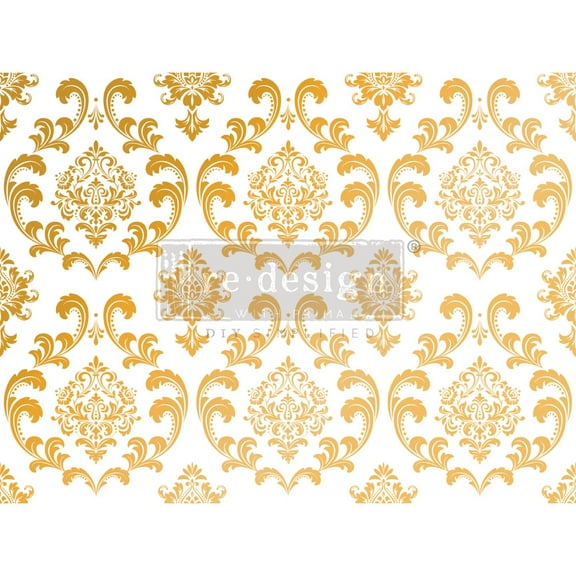 Prima Marketing Re-Design Gold Foil Kacha Decor Transfers-House of Damask