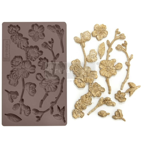 Prima Marketing Re-Design Mould 5"X8"X8mm-Cherry Blossoms