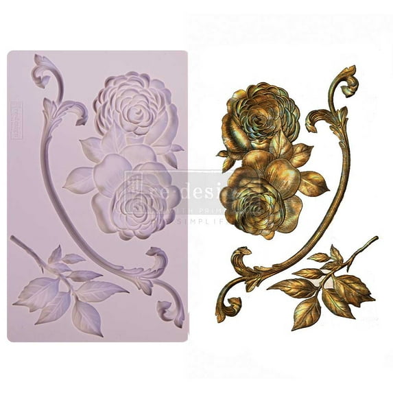 Prima Marketing Re-Design Mould 5"X8"X8mm-Victorian Rose
