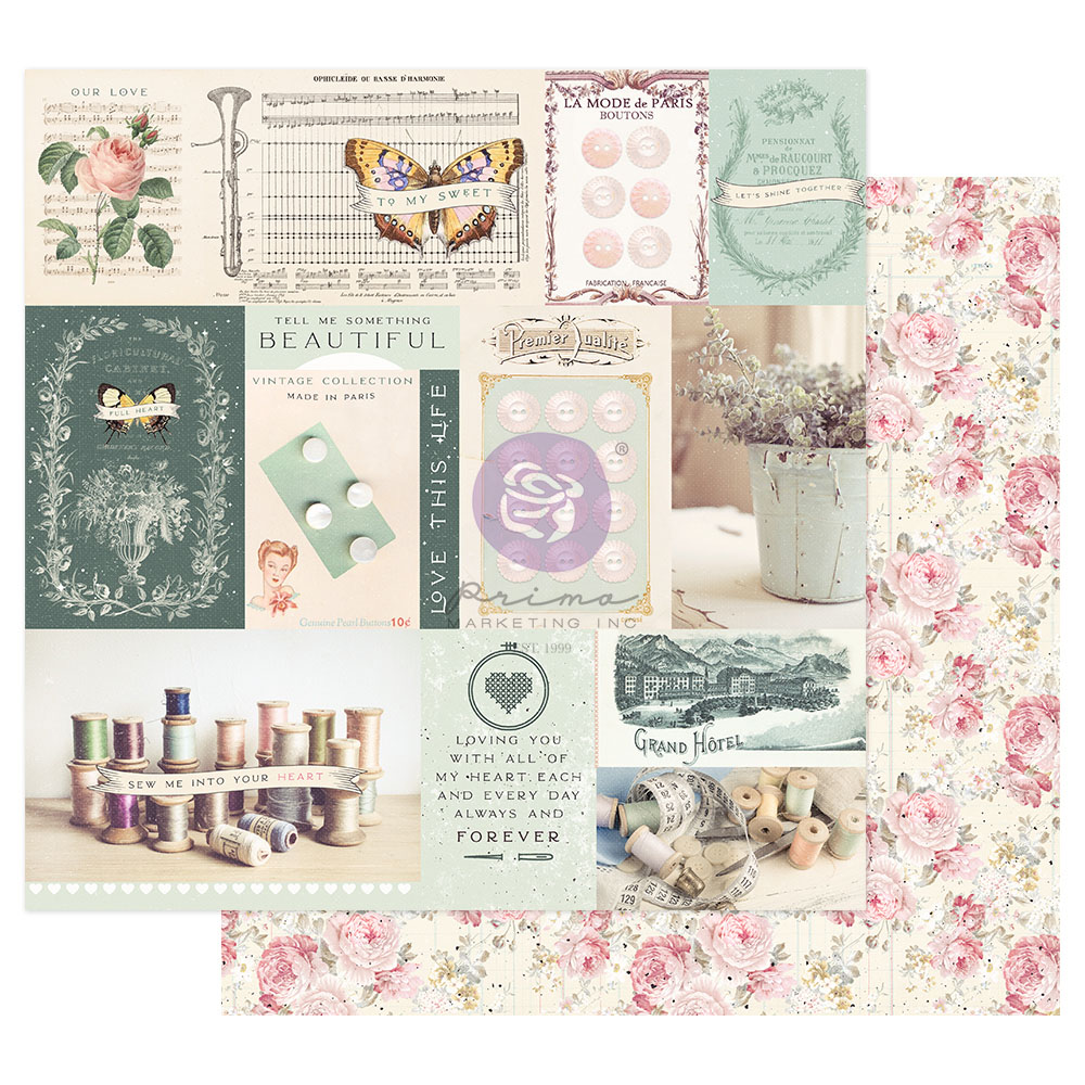 Prima Marketing Scrapbooking Supplies My Sweet Collection 12x12 Sheet Let's Shine Together W/Foil Details Paper Planners Paper Stickers Craft,Mother's Day Decorations,Easter Decoration,Memorial's Day