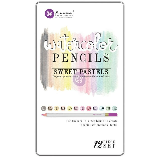 Prima Marketing Watercolor Pencils-Sweet Pastels, 12 Count (Pack of 1)