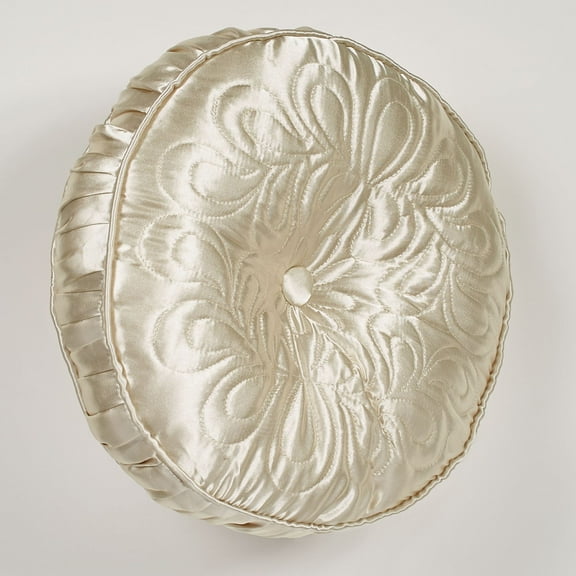 Prima Quilted Bedding and Accent Pillows Available in 5 Gemtone Colors to Mix and Match Pearl Pillow Quilted Round 14 Inches Diameter