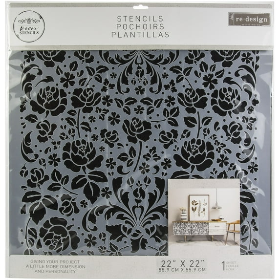 Prima Re-Design 3D Stencil 20"X20"-Madelia Garden