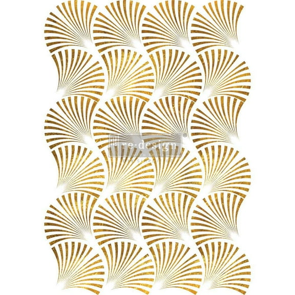 Prima Re-Design Decor Colored Transfer-Geo Wave 22"X34"