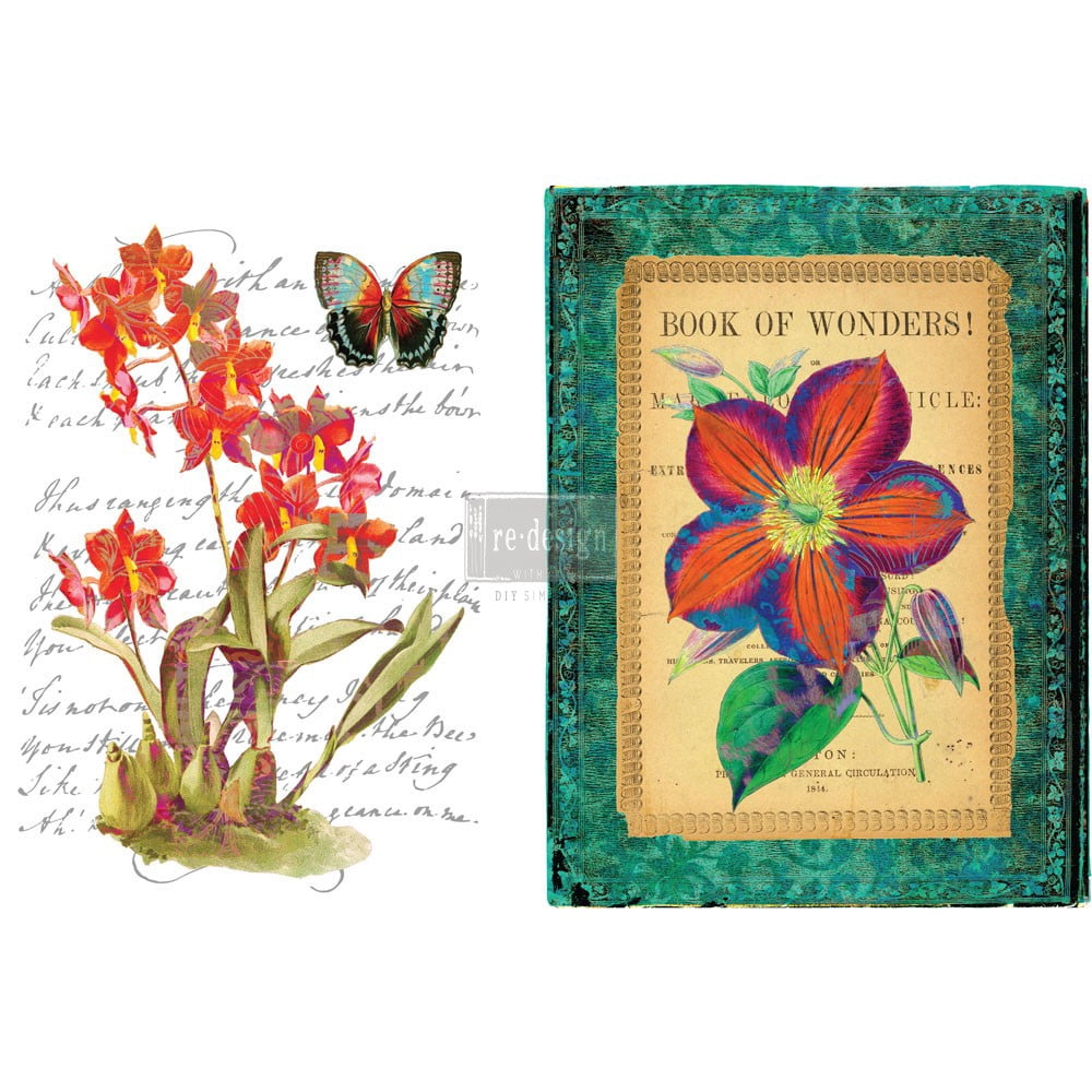Prima Re-Design Decor Transfer-Wondrous Flora 22"X32"