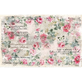 Prima Re-Design Decoupage Decor Tissue Paper 19"X30"-Floral Wallpaper