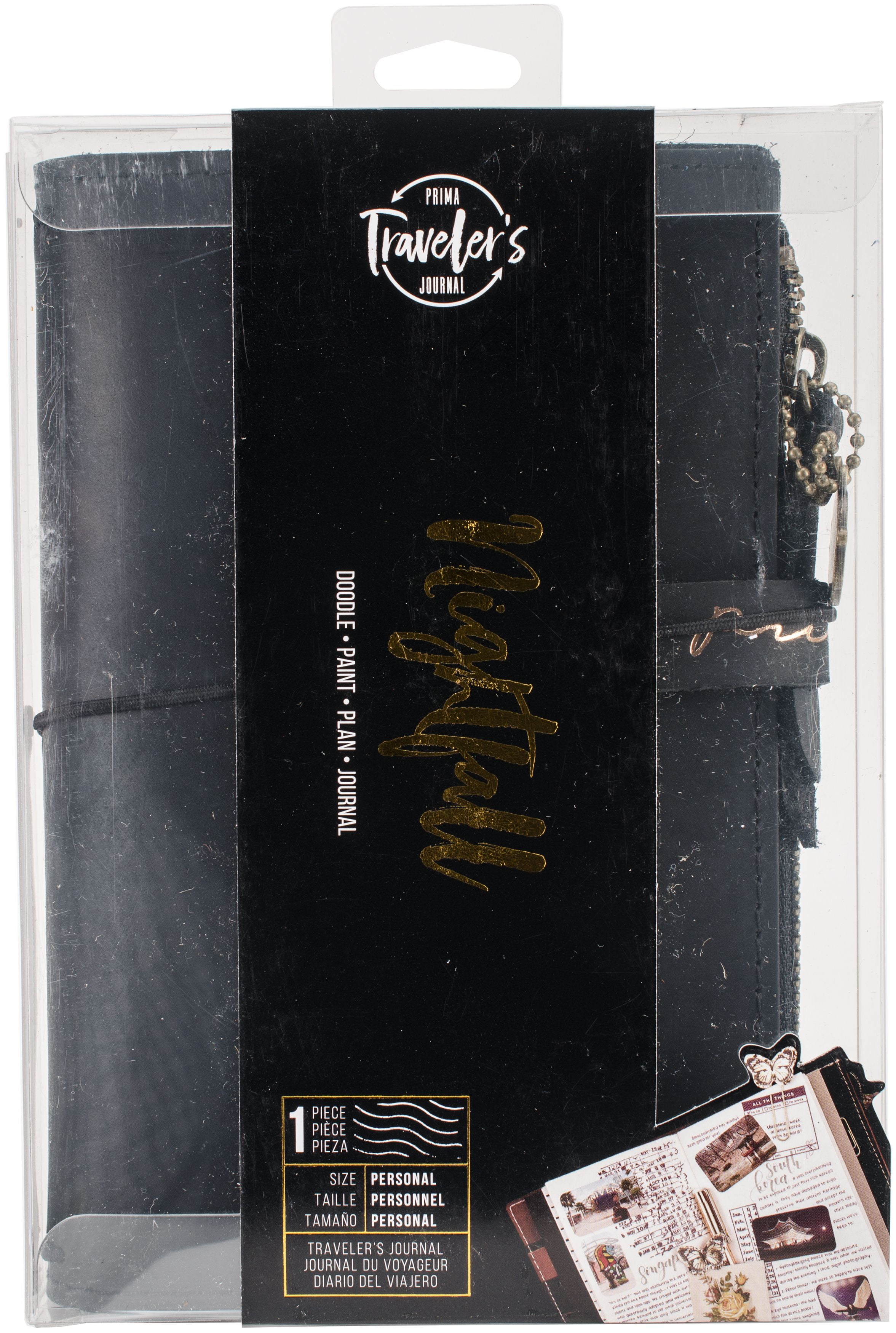 Prima Traveler's Journal Leather Essential 5"X7.25" Nightfall