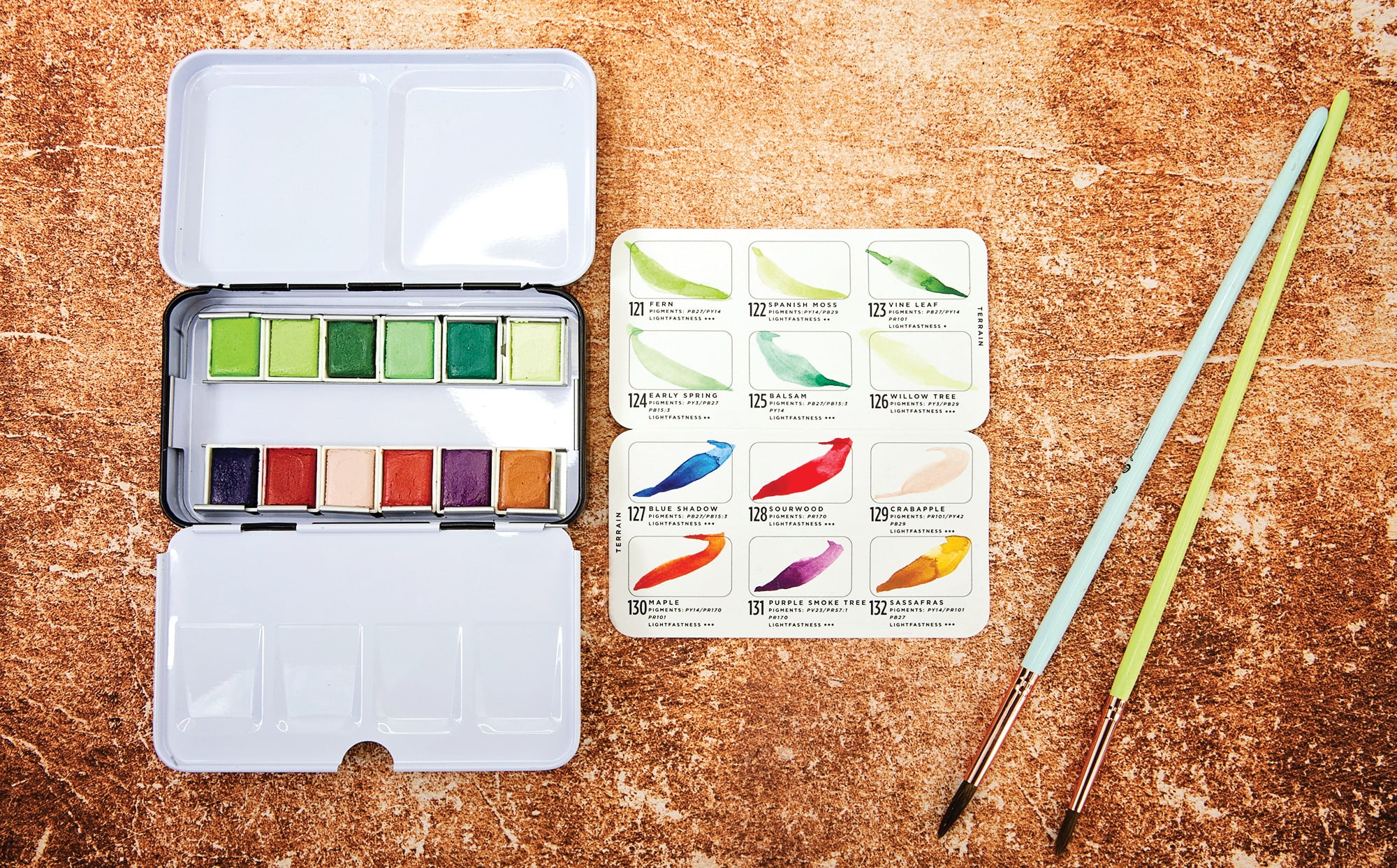Prima Watercolor Confections Watercolor Pans 12/Pkg-Terrain