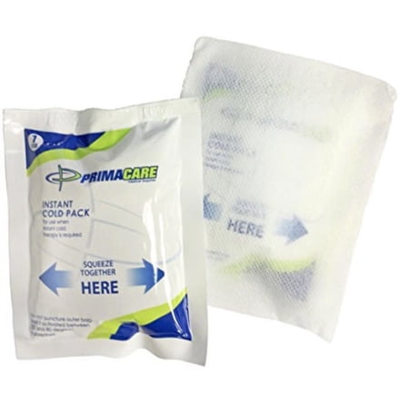 PrimaCare PCP-45 Pack of 24 Disposable Instant Cold Therapy Ice Packs 4"x5" – First Aid, Instant Pain Relief