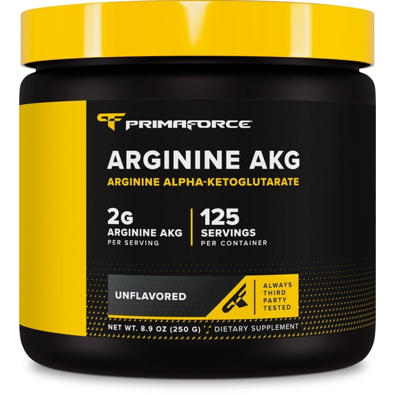 PrimaForce AAKG Arginine Powder, 250 Grams - Premium Workout Supplement