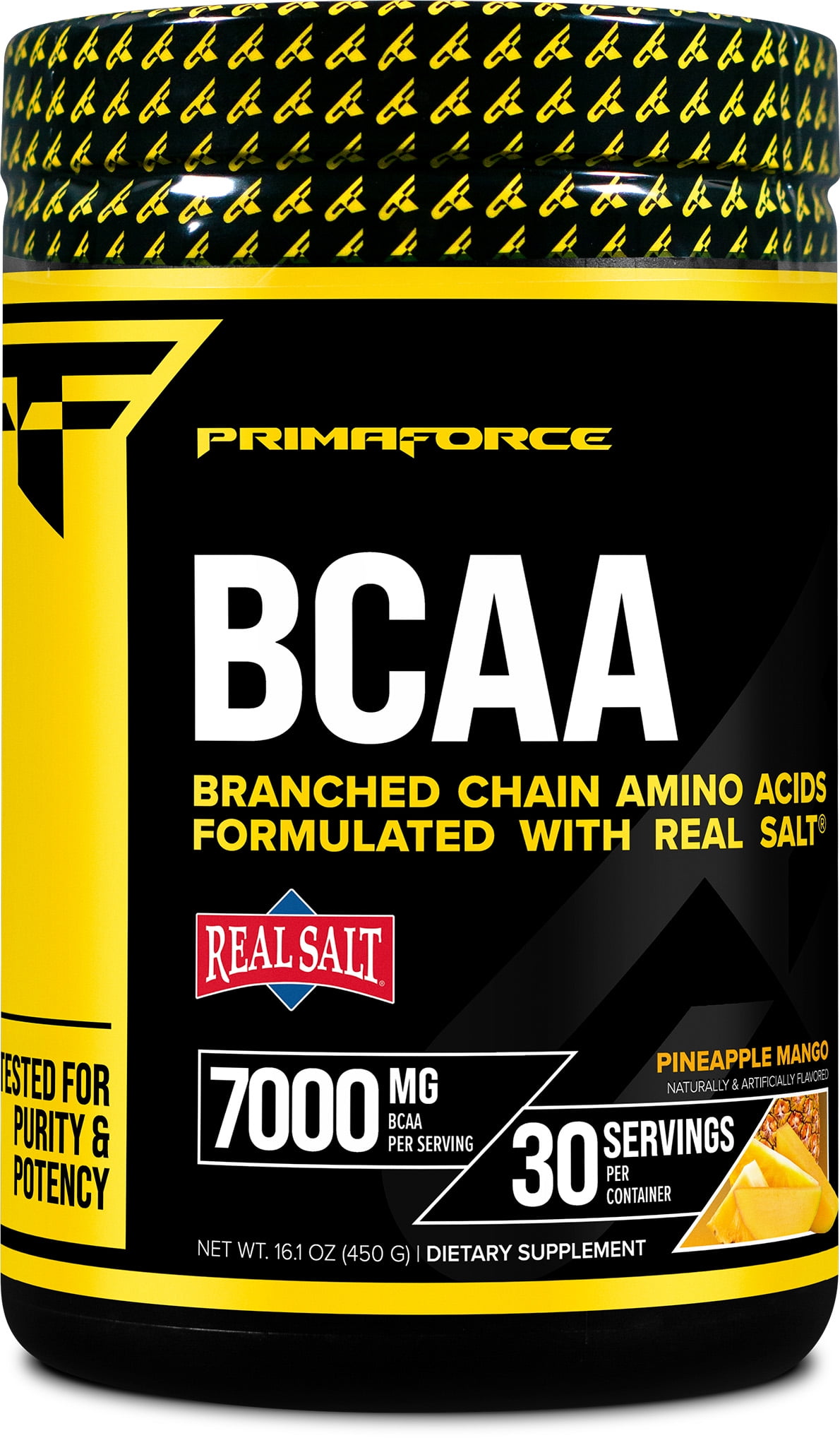 PrimaForce BCAA Powder (Pineapple Mango) 30 Servings 211 BCAAs, Post Workout Recovery Drink
