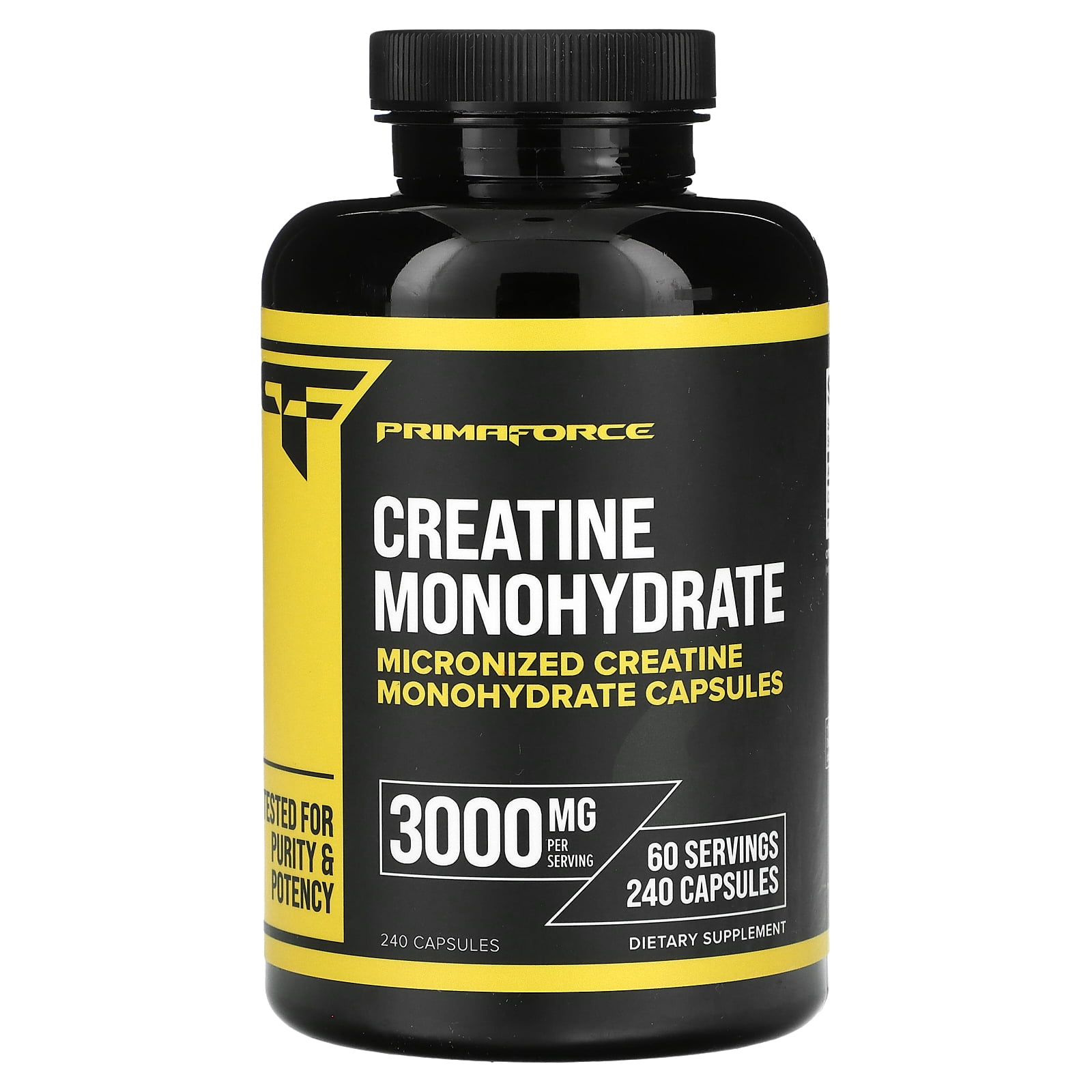 PrimaForce Creatine Monohydrate Capsules 240 Capsules, 3,000mg per