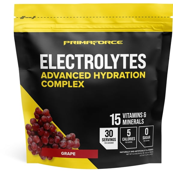 PrimaForce Electrolytes Advanced Hydration Complex Packets (30 Servings) (Grape)