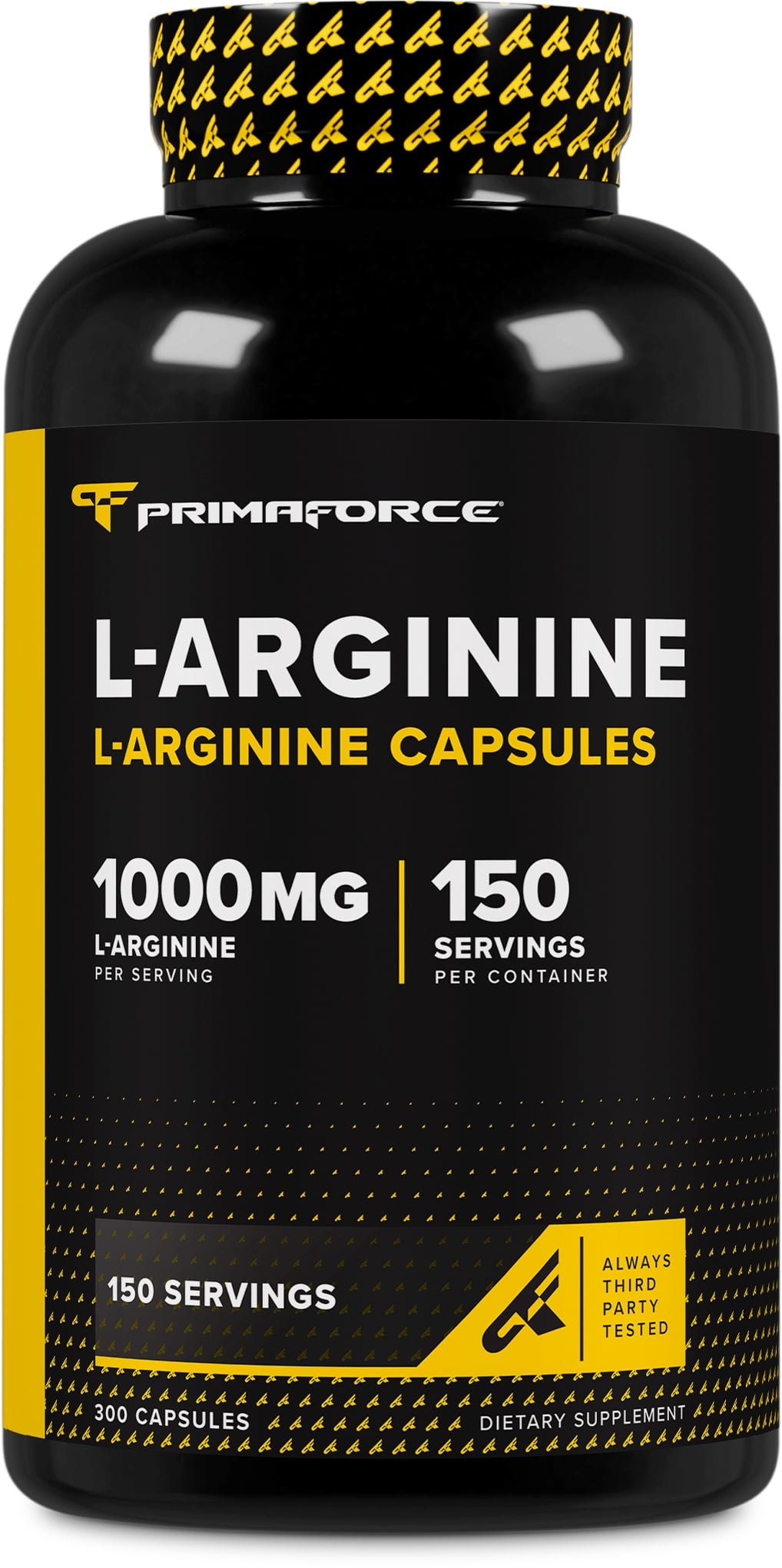 PrimaForce L-Arginine Capsules (1000mg) (150 Servings) - Nitric Oxide Support, Amino Acid Supplement