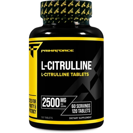 PrimaForce L-Citrulline 2500mg, 120 Tablets, 60 Servings, Supplement