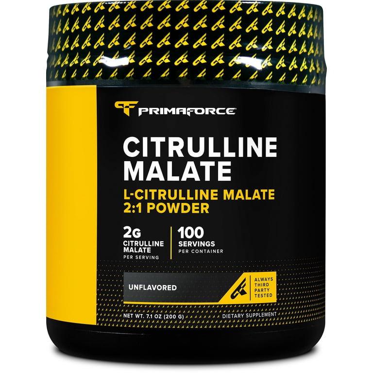 PrimaForce, L-Citrulline Malate Powder, 200g, Unflavored Non-GMO