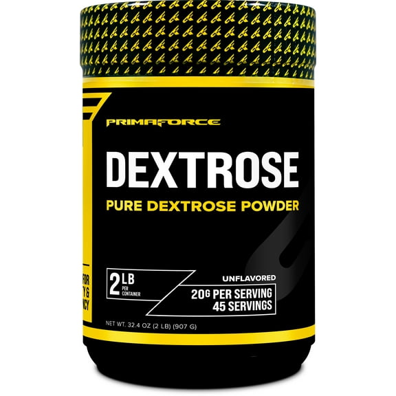 PrimaForce Pure Dextrose Powder (2 Pounds) Unflavored - Pre Workout Energy Supplement
