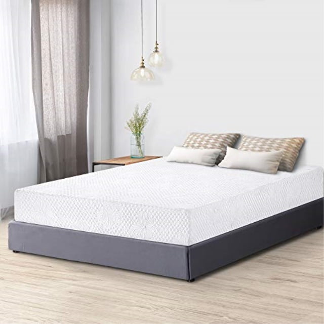 PrimaSleep 8 Inch White Gel Memory Foam Queen Mattress
