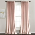 thumbnail image 1 of PrimaVelvet Solid Light Filtering Back Tab/Rod Pocket Window Curtain Panels Blush 54x84 Set, 1 of 11