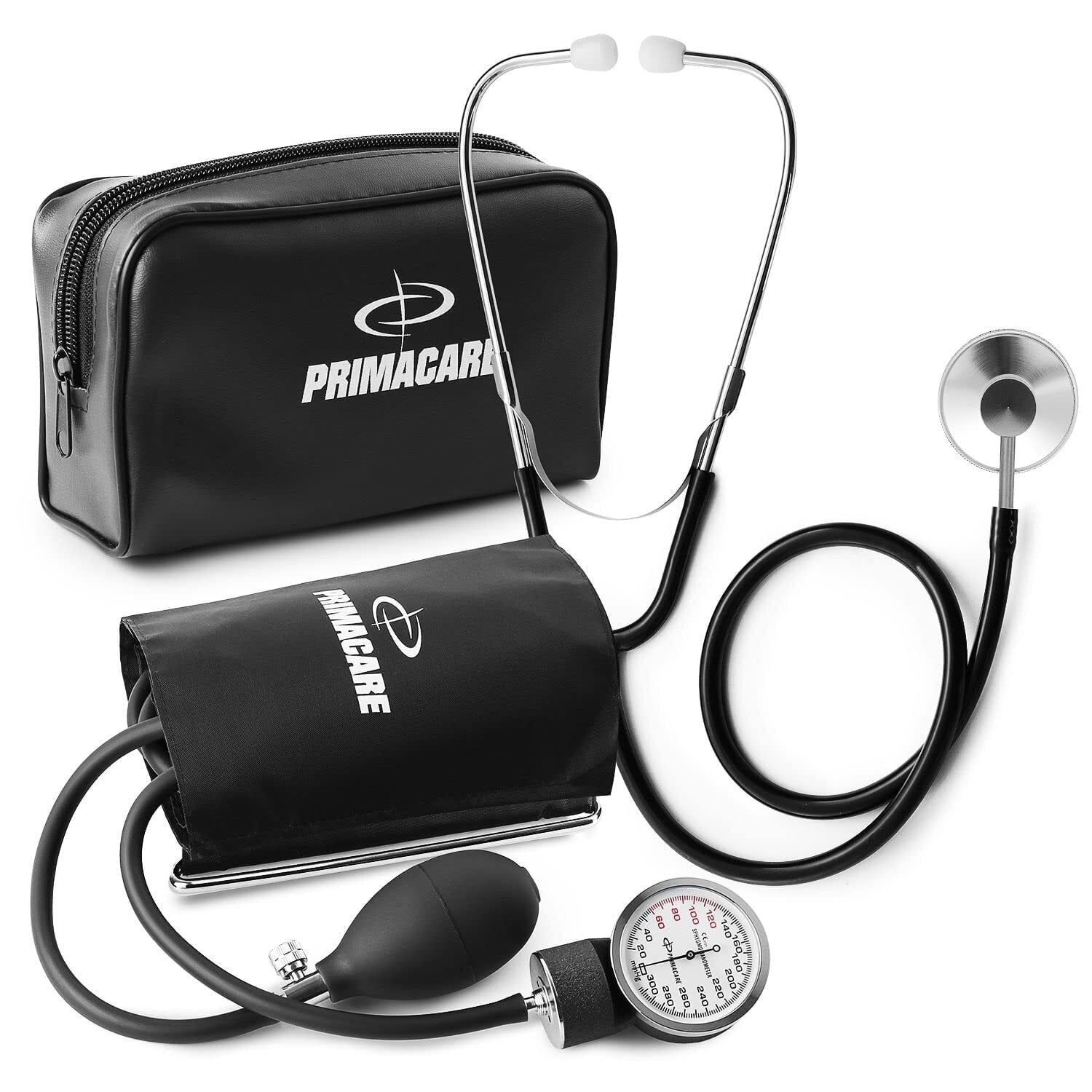 PRIMACARE MEDICAL Primacare DS-9195 Classic Series Adult Blood Pressure Kit with D-Ring Cuff, Black