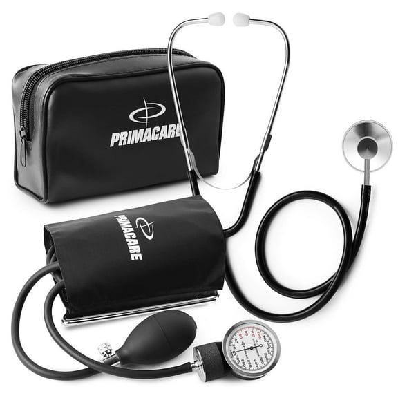 Primacare DS-9195 Classic Series Adult Blood Pressure Kit with D-Ring Cuff, Black