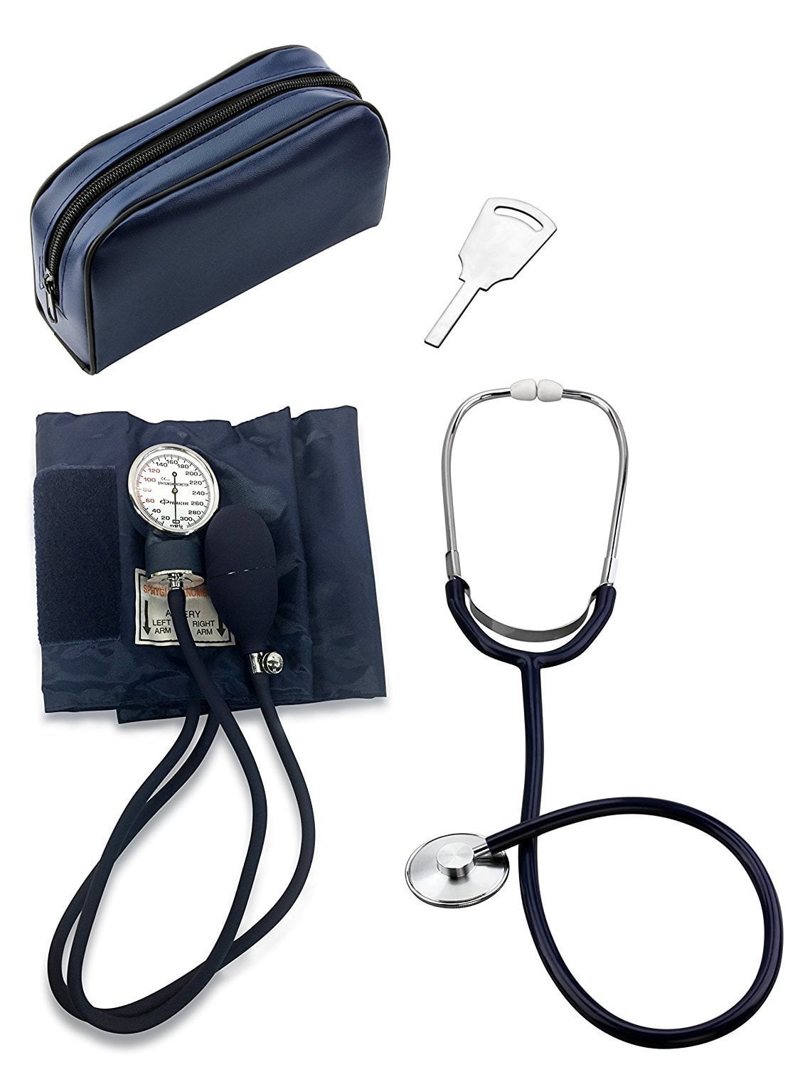 Primacare DS-9196 Classic Series Large Adult Blood Pressure Kit with D-Ring Cuff and Stethoscope