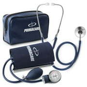 Primacare DS-9196WM Professional Classic Series Large Adult Size Manual Blood Pressure Kit, Long Lasting Latex Inflation System with D-Ring Cuff and Stethoscope, Black