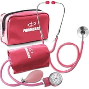 Primacare DS-9197-PK Professional Classic Series Manual Adult size Blood Pressure Kit, Emergency Bp kit with Stethoscope and Portable Leatherette Case, Nylon Cu