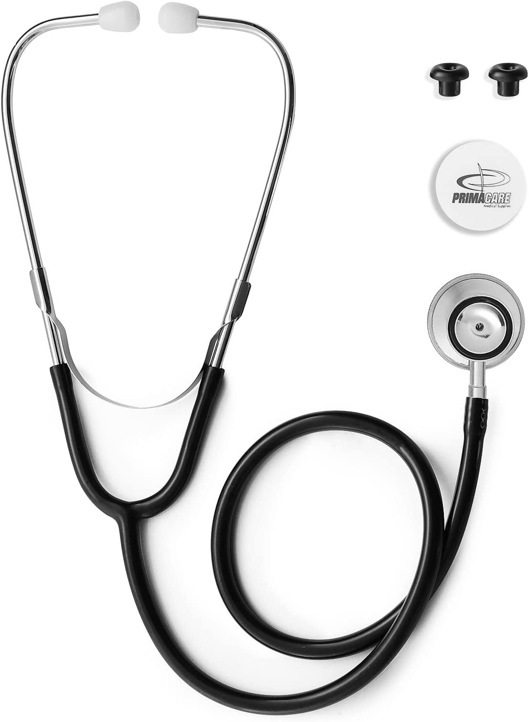Primacare DS-9291-BK-3 Classic Series Pediatric Dual Head Stethoscope, 22" Length, Black, Pack of 3 Stethoscopes