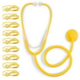 thumbnail image 1 of Primacare DS-9294 Pack of 10 Yellow Disposable Stethoscopes with Sound Sensitive Chestpiece and 22 PVC Tubing | Single Patient Use Ultra Lightweight Stethoscope for Home, Education, Doctors, Nurses, 1 of 6