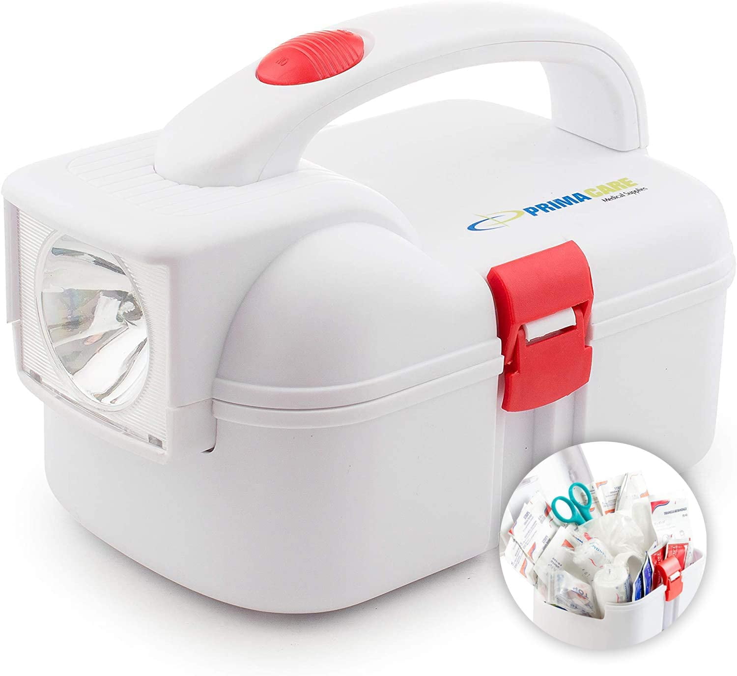Primacare KB-9005 Emergency First Aid Survival Kit Includes Built-In Flashlight