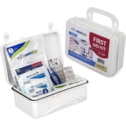 Primacare KC-10PM 10 شخص مجموعة الإسعافات الأولية المدمجة للتأهب للطوارئ للمنزل والمدرسة والمكتب ، مثبتة على الحائط