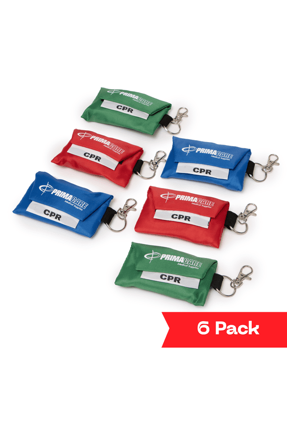 RS-8631-6 CPR Shield Barrier Keyring Pouch, Pack of 6 Keyrings