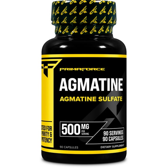 Primaforce Agmatine Sulfate 500mg, 90 Capsules - Non-GMO, Gluten Free Supplement