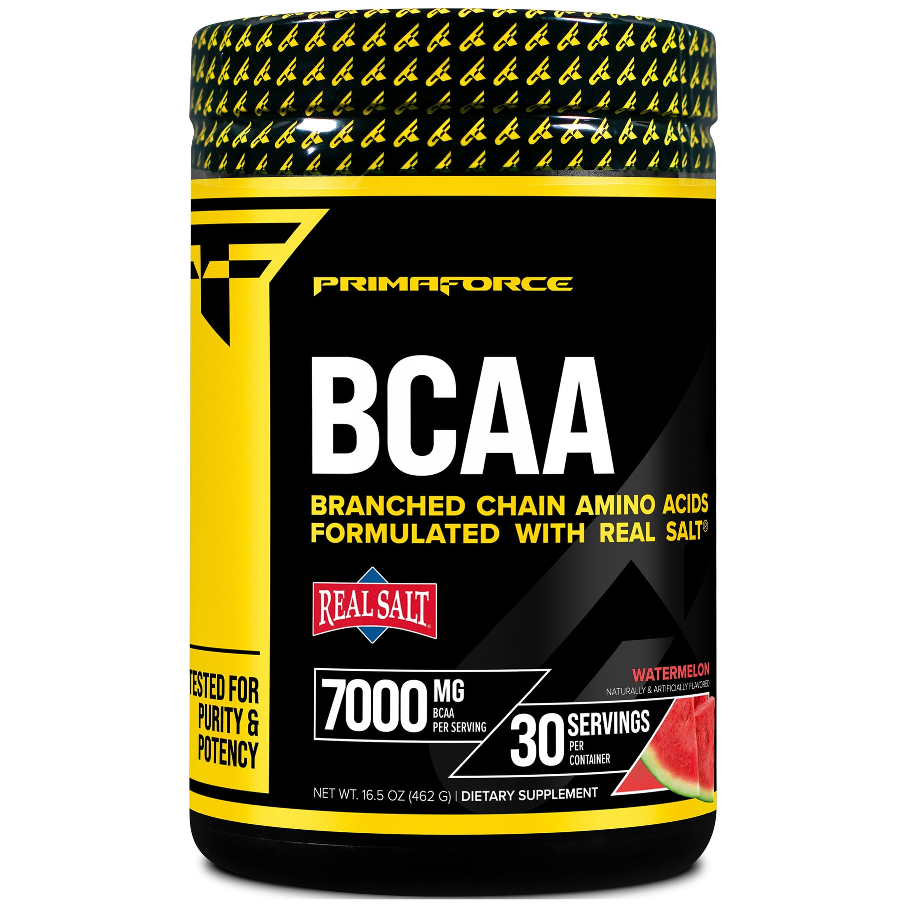Primaforce BCAA Powder (Watermelon) - 7000mg 2:1:1 BCAAs, Post-Workout Recovery Drink with Amino Acids and Real Salt for Men & Women