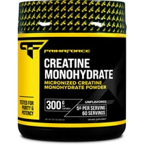 Primaforce Creatine Monohydrate Powder 300 Grams (Unflavored) - Micronized, Gluten Free, Non-GMO