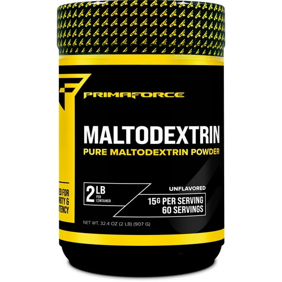 Primaforce Maltodextrin Powder (2 Pounds, Unflavored) - Food Grade Maltodextrin Powder for Increased Workout Energy, Gain & Endurance