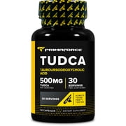 Primaforce Tudca Tauroursodeoxycholic Acid 30 Servings, 500mg Tudca Per Serving | Bile Salts Supplement - Gluten Free, Non-GMO Supplement