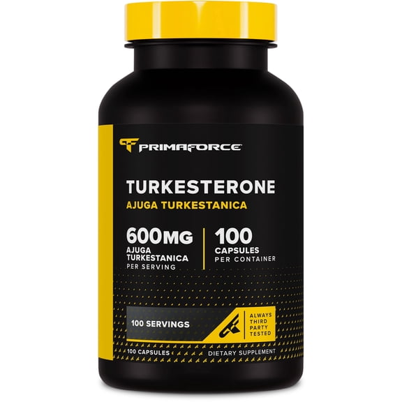 Primaforce Turkesterone (600mg) 100 Capsules, Ajuga Turkestanica