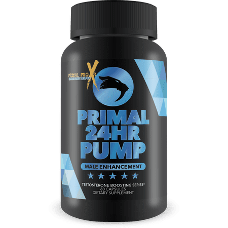 Primal 24 HR Pump - Release Your Inner Alpha Power - Nitric Oxide Muscle Pump Blend with L-Arginine and L-Citrulline - By Primal Pro XR Shredded Test-Fx - 30 Servings