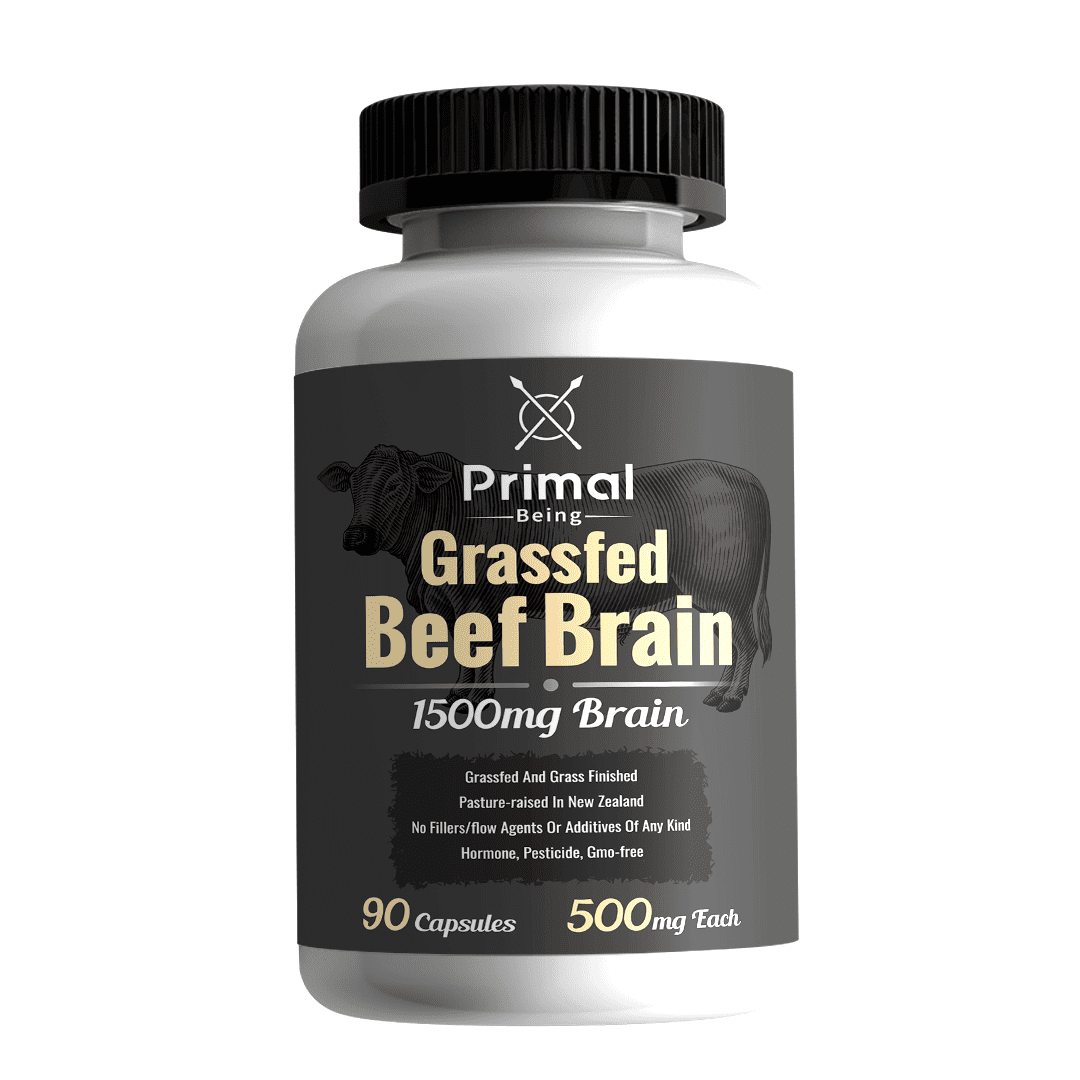 Primal Being Grassfed Beef Brain, Supports Memory, Mood, Focus, Energy