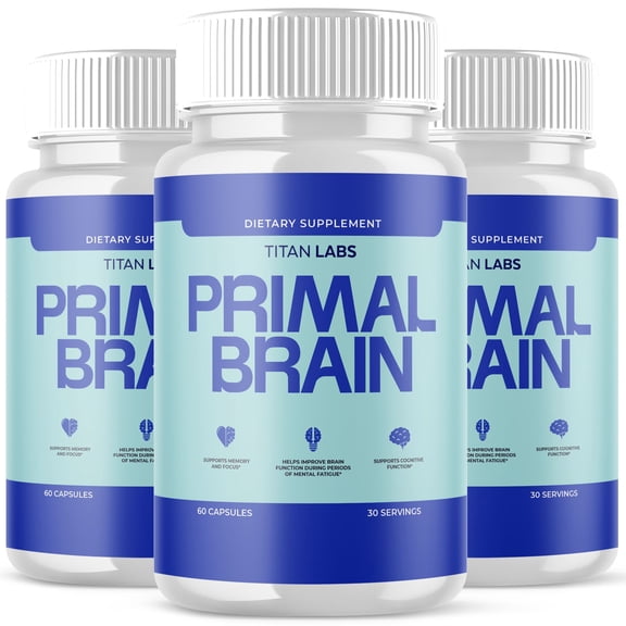 Primal Brain Advanced Brain Support Formula Supplement PrimalBrain 180 Capsules