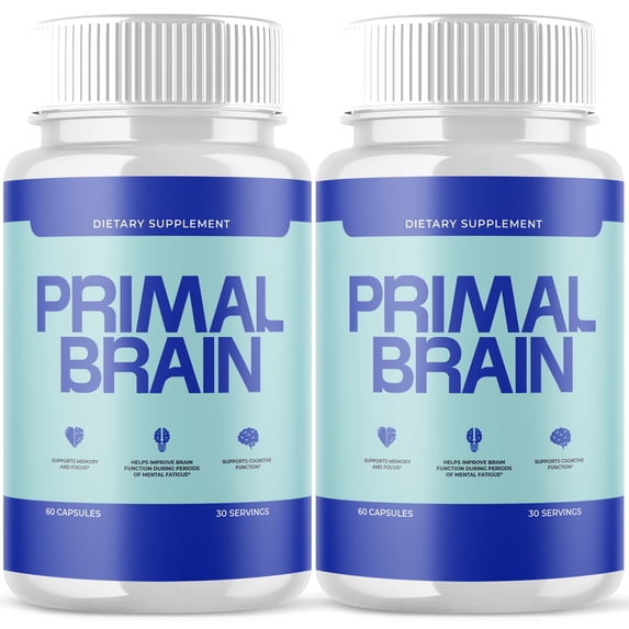 Primal Brain Advanced Formula Brain Support Pills Maximum Strength Supplement PrimalBrain 120 Capsules